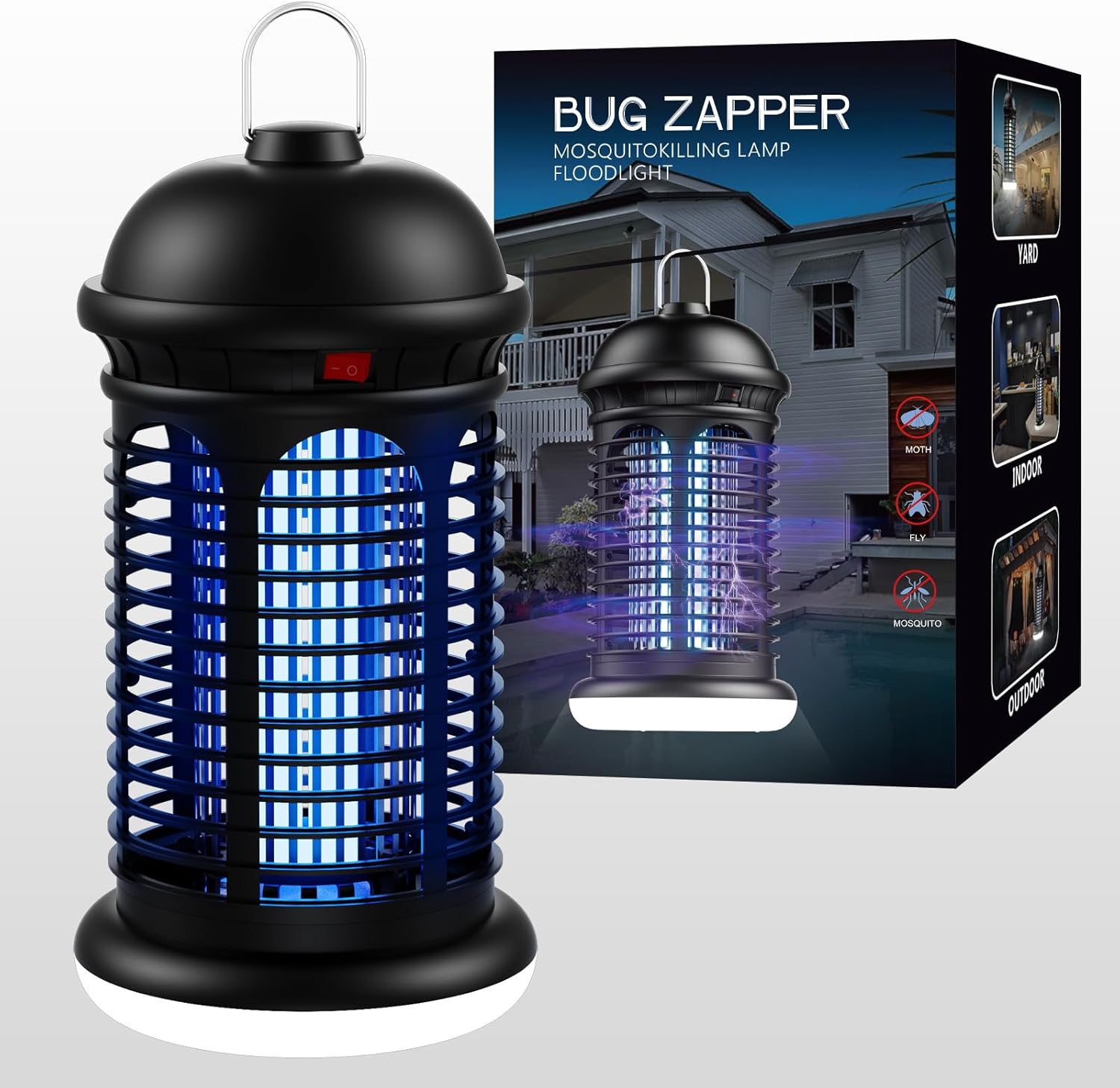 Jawlark Bug Zapper Outdoor with LED Light, 4200V Electric Mosquito