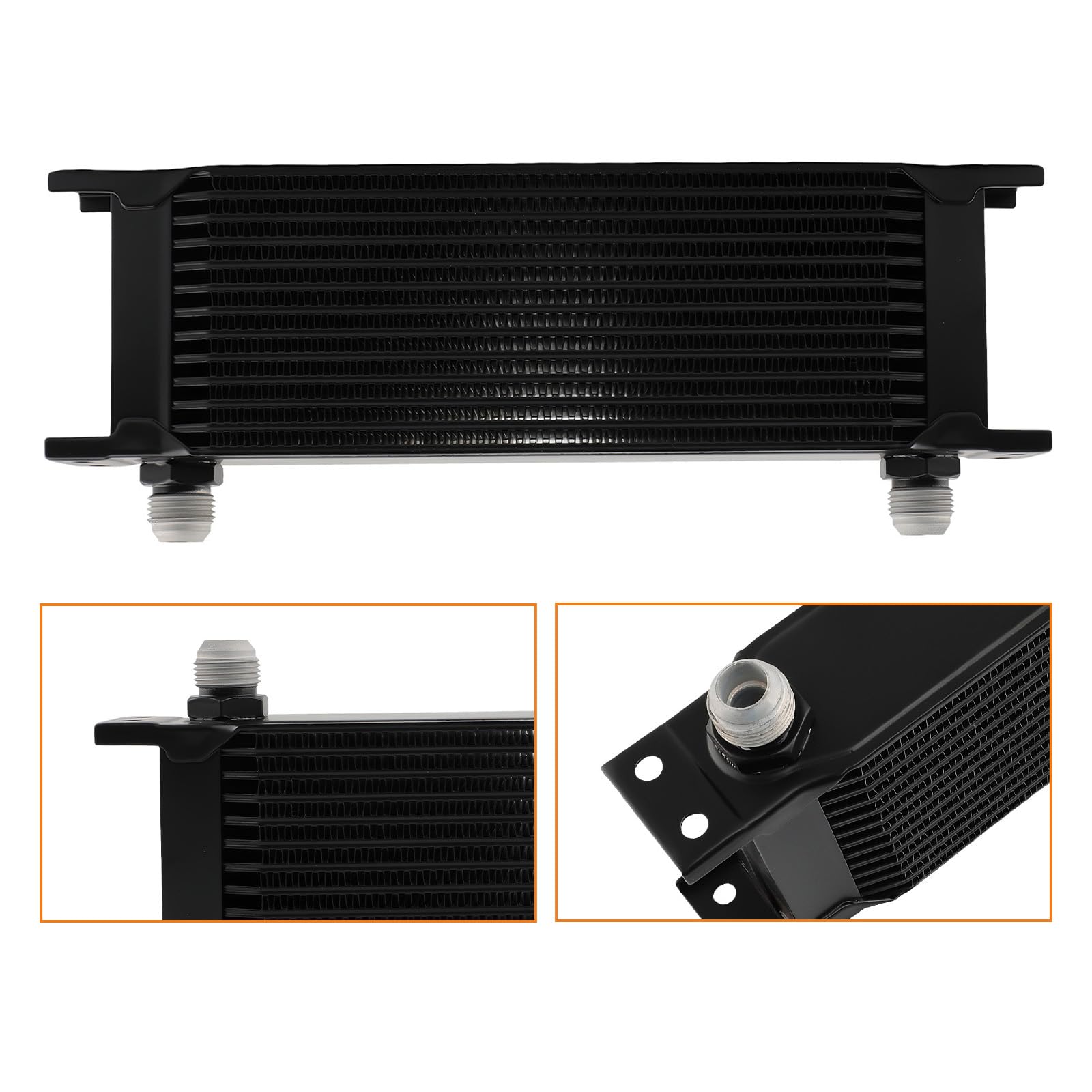 maXpeedingrods Radiatore olio 13 serie AN10 universale motore trasmissione radiatore olio 3/4 "UNF16 kit tubi nero