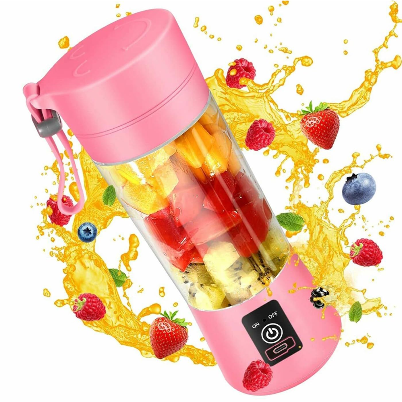 Wizme Portable Bottle Juice Mixer/Mini Mixer Juicer/Usb Rechargeable Electric Fruit Mixer Grinder For Smoothie Milk Shakes, Crushing Ice And Juice Home And Travel Use-image-18
