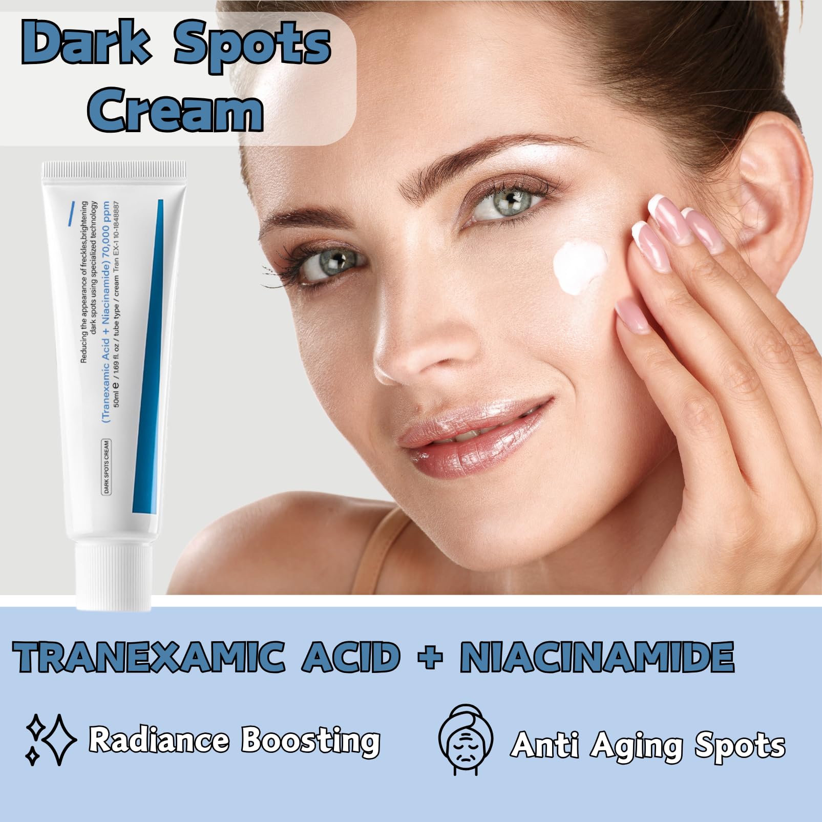 Dark Spot Cream, Tranexamic Acid & Niacinamide Face Cream for Women Anti Aging Face Cream for Freckles & Hyperpigmentation - Image 2