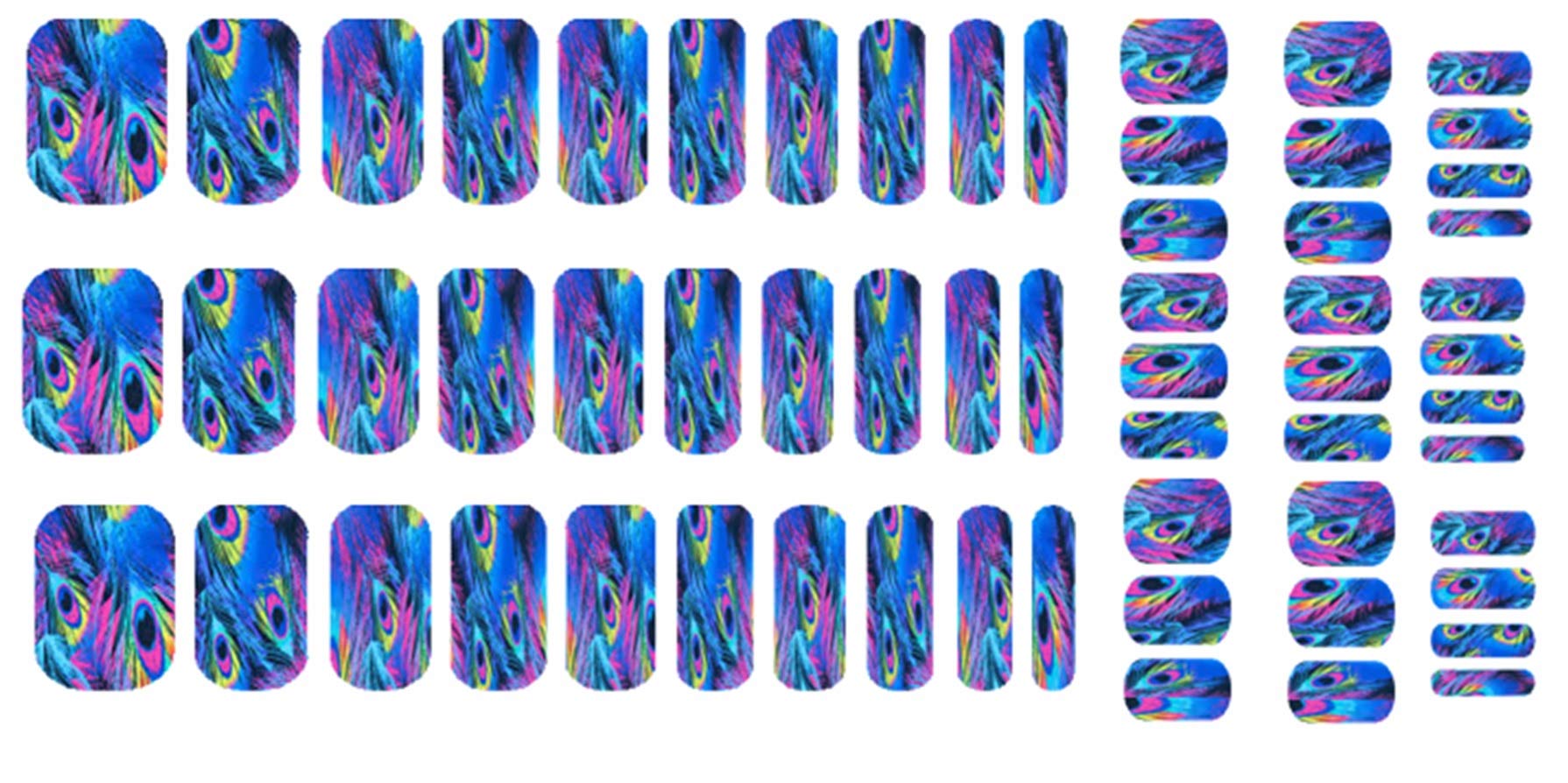 Kaz Creations Feathers Nail Wrap Shield Adult And Child Sizes Blue Peacock Collection (Feathers Nail Wrap Shield Adult And Child Sizes Blue)