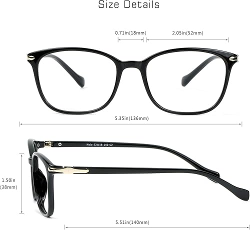 Miniatura 9 de 6 pares de anteojos con bloqueo de luz azullentes de lectura para mujereshombres, marco de gafas de moda