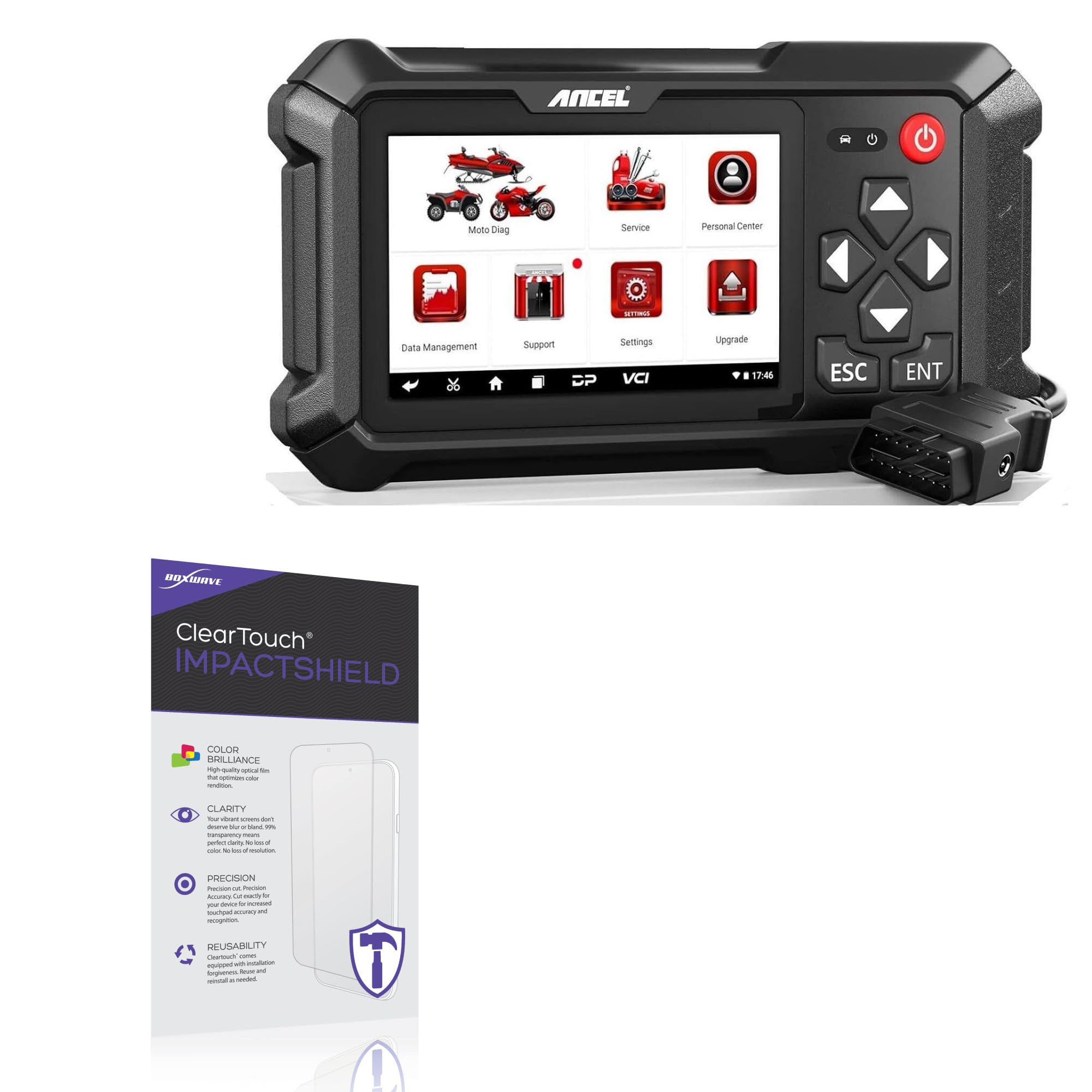 BoxWave Screen Protector Compatible with Ancel MT500 (5 in) - ClearTouch ImpactShield (2-Pack), Impenetrable Screen Protector Flexible Film