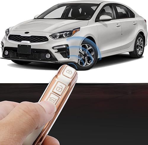 Miniatura 3 de Funda para llavero Kia suave de 3, 4, 5 botones, protección de TPU, funda para llave de coche con llavero dorado de moda, compatible con Kia Soul
