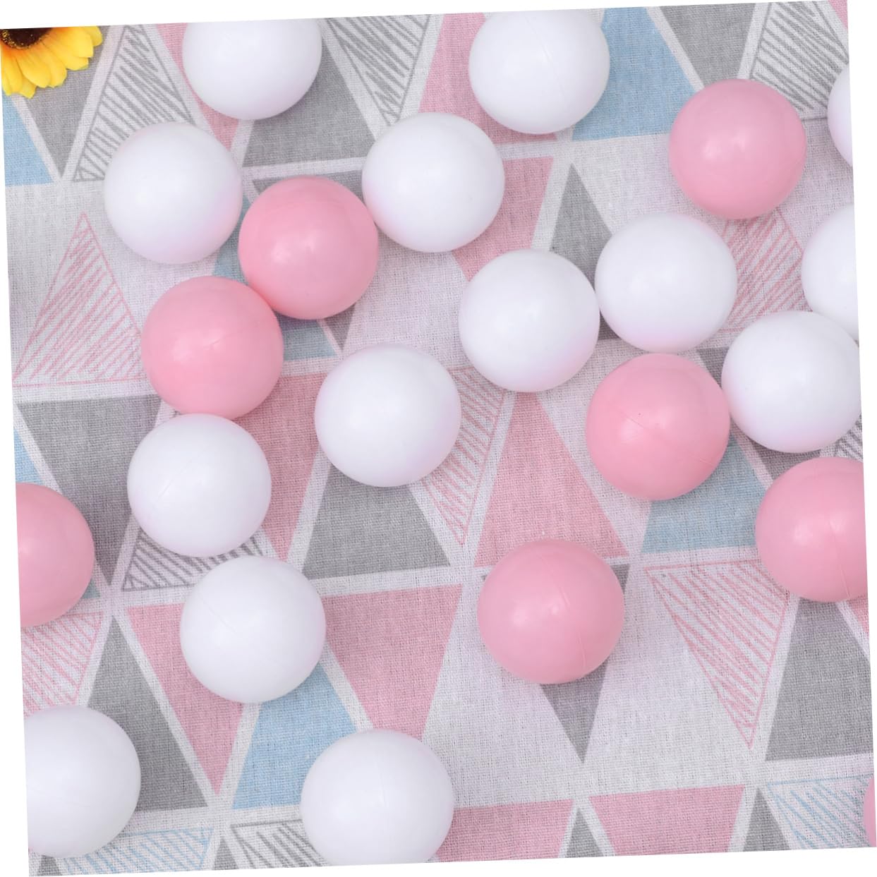 MUSISALY 100Pcs Ocean Balls for Thicken Plastic Wave Balls Pink White for Ball Pit Indoor Safe for Imagination Fun