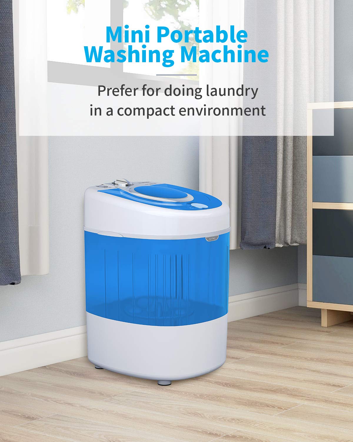KUPPET Mini Portable Washing Machine for Compact Laundry, 7.7lbs