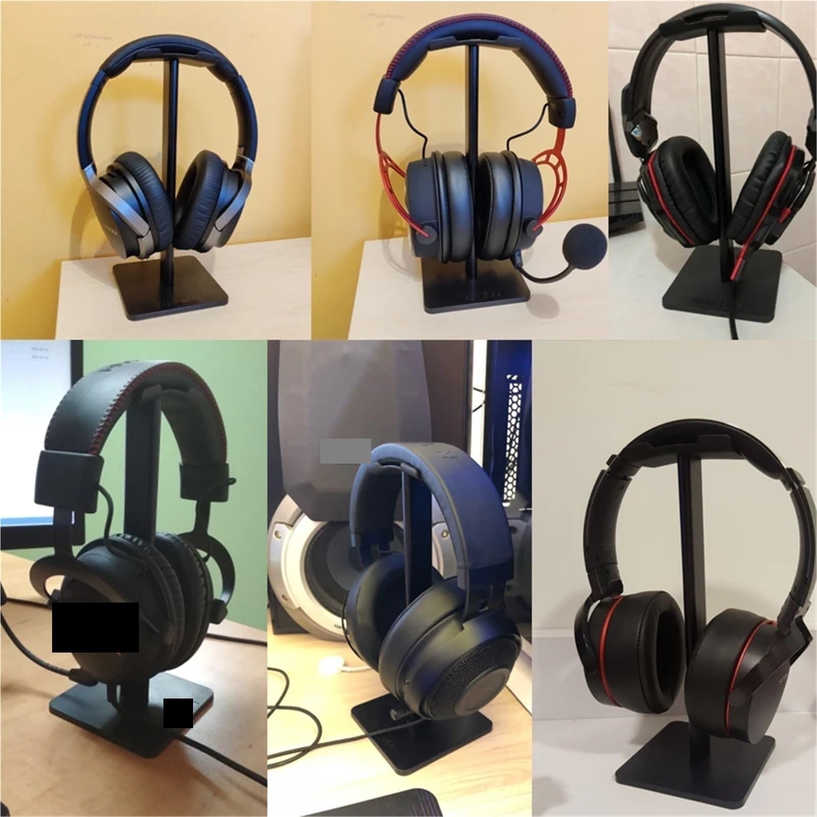 Supporto Per Cuffie Supporto for cuffie Supporto for cuffie Gancio for auricolari Scrivania con barra di supporto in alluminio for cuffie di tutte le dimensioni Per La Scrivania(White)