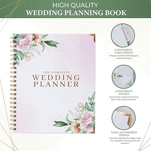 Miniatura 4 de Planificador de bodas Libro y organizador perfecto para la novia - Planifica la boda de tus sueños. - Planificador de bodas, libro y organizador de