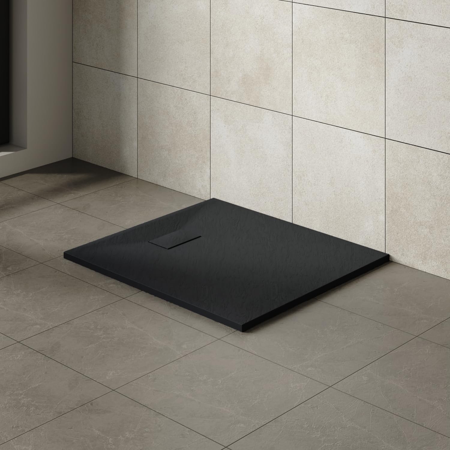 Aquariss SMC Rectangular 1000x900mm Shower Enclosure Base Tray Black