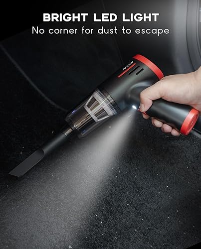 Miniatura 7 de Aspiradora de automóvil, aspiradora portátil de 120 W, 45 minutos, aspiradora de mano recargable inalámbrica, 0.9 libras, ultraligera de 45 minutos,