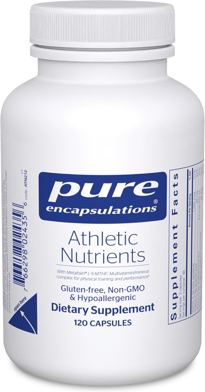 Pure Encapsulations Athletic Nutrients | Multivitamin/Mineral Complex for Exercise Performance and Training* | 120 Capsules