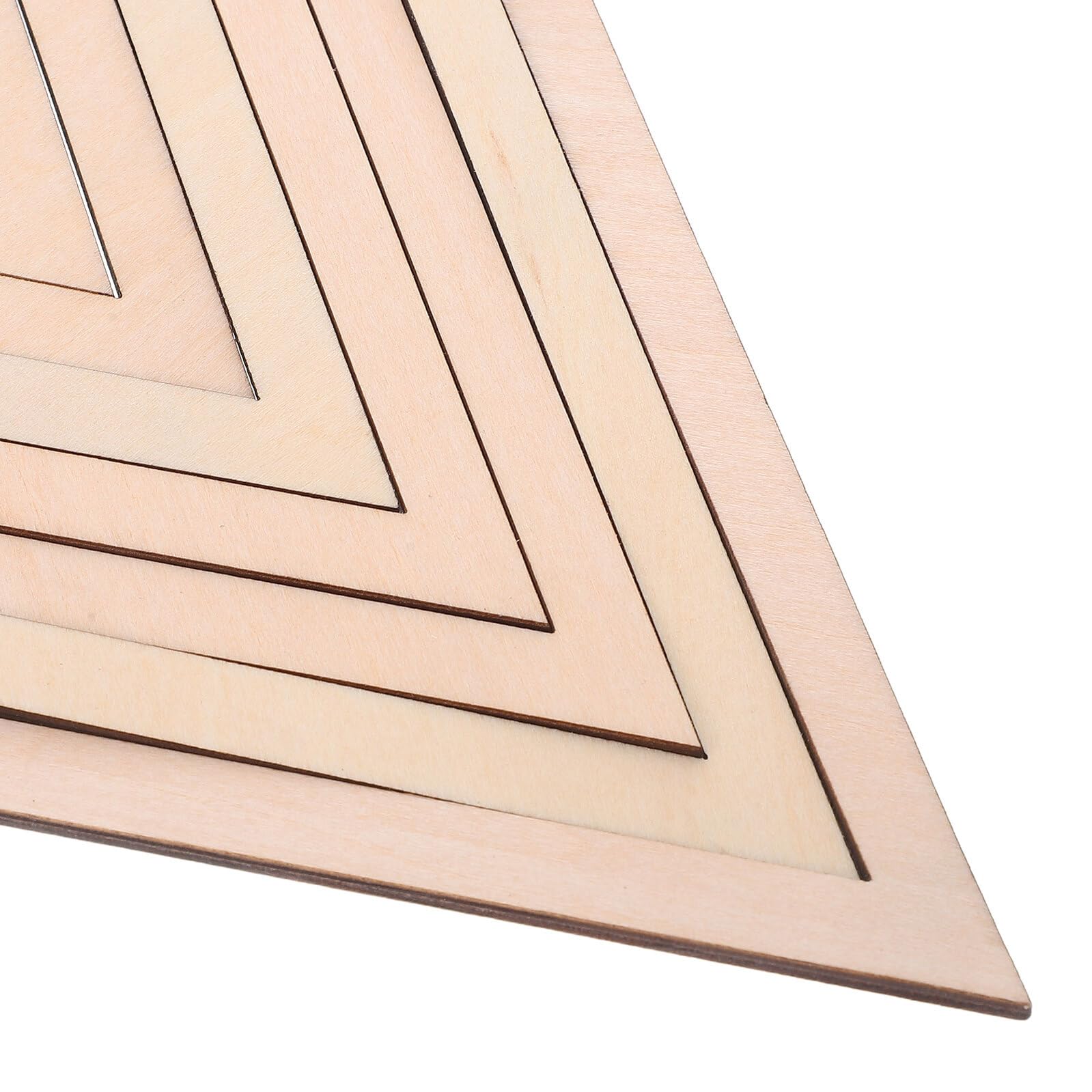 Healifty Juego de Moldes para Cerámica de Barro Herramientas Geométricas de Madera para Modelar Kit de Moldes Triangulares Concéntricos 6 Piezas 14-35 CM para Bricolaje y Proyectos
