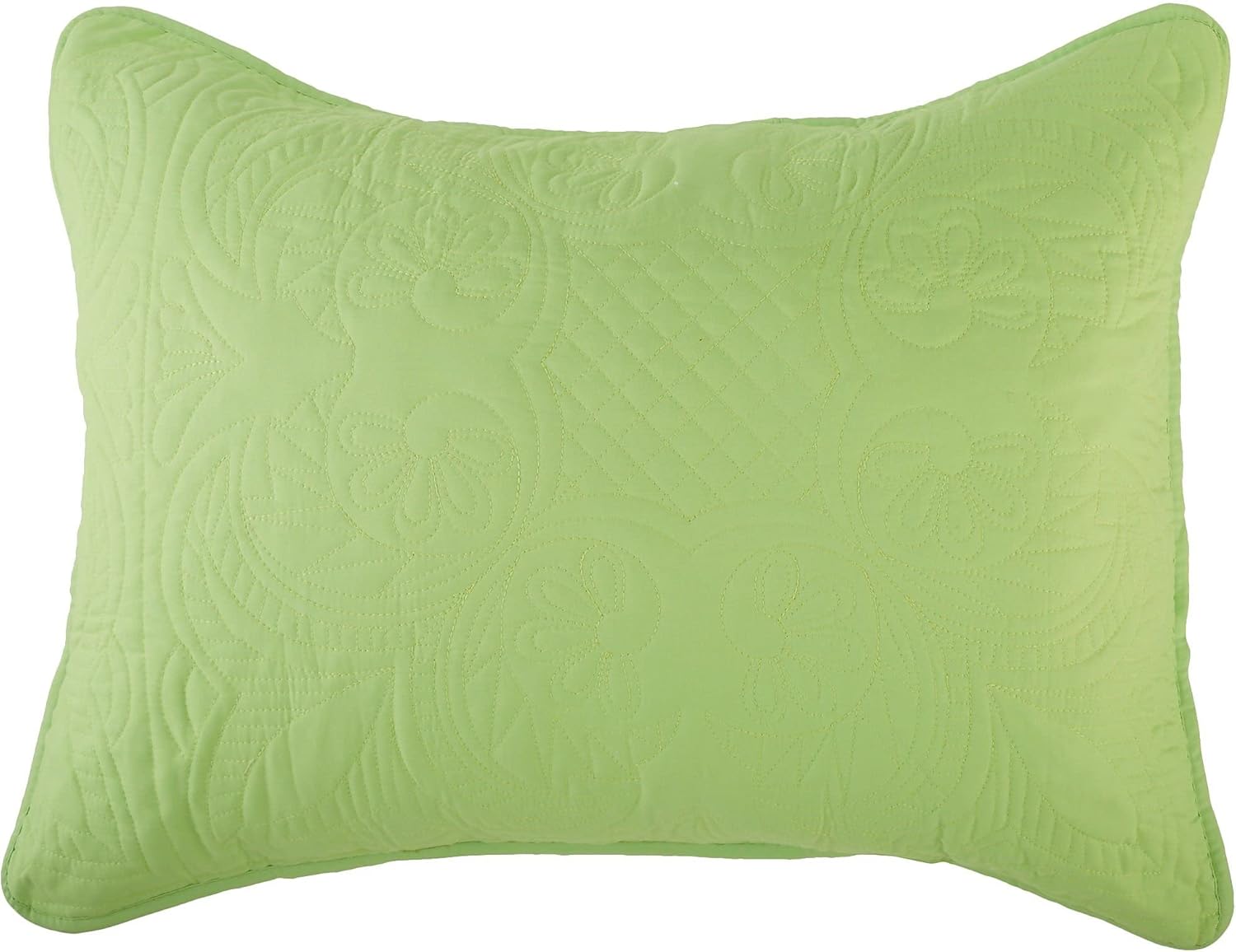 Coastal Home Venice Stitch Pillow Sham Standard Lime Green