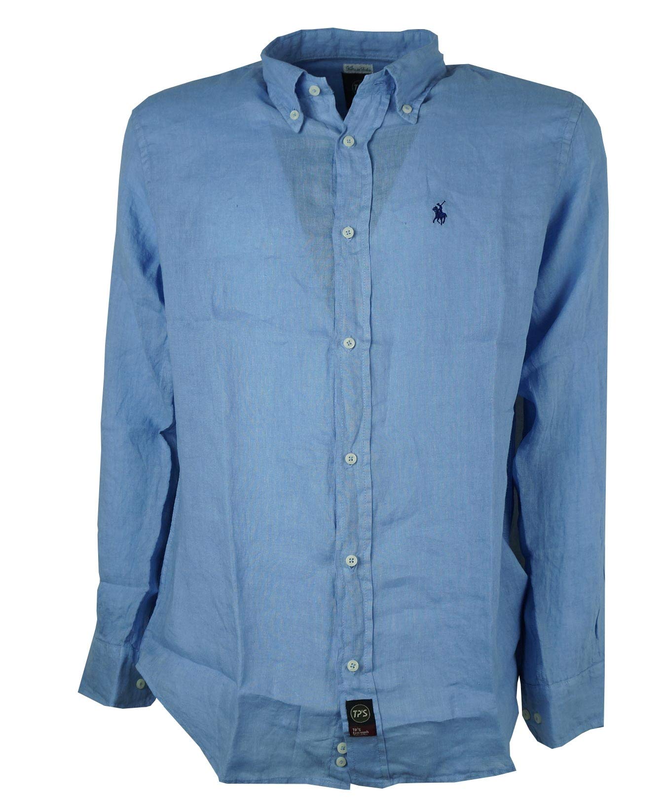 TIPO'S Camicia Uomo Manica Lunga Puro Lino Made in Italy