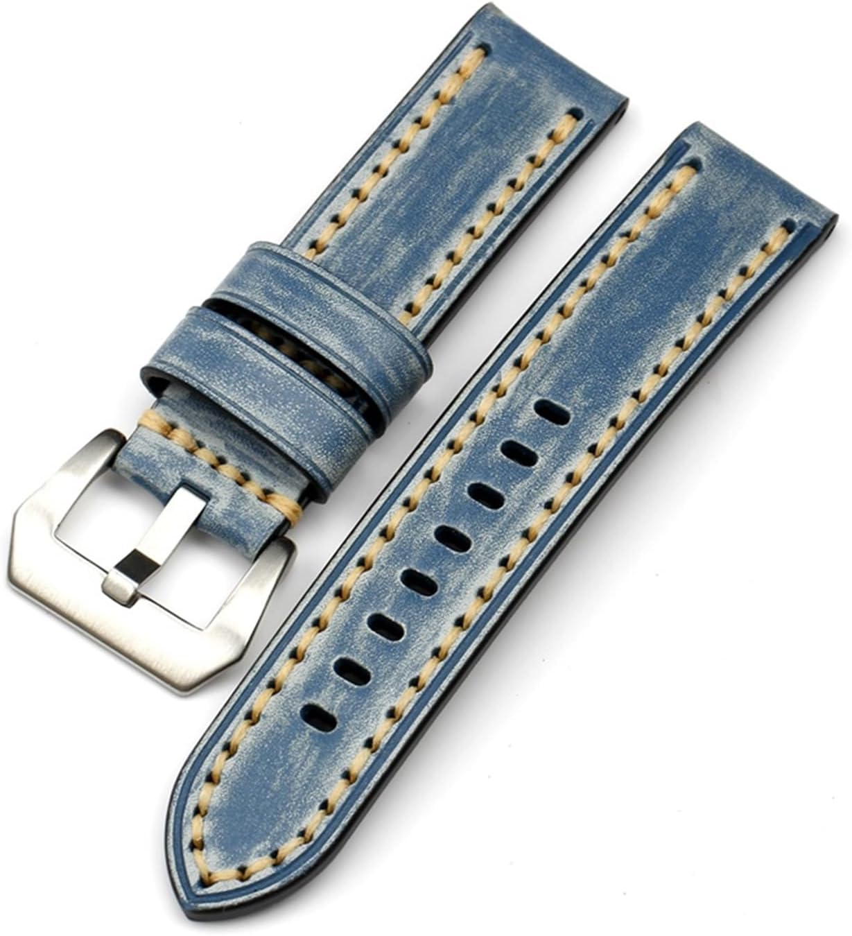 SDFFGHJ Handmade Vintage Leather Strap 20mm 22MM 24MM Compatible with Panerai Watchband Thick Watch Accessori