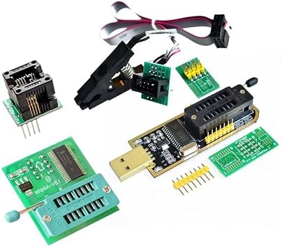 CH341A USB Programmer Set 24 25 Series Flash Bio with SOP8 to DIP8 Converter and SOIC8 Test Clip Set