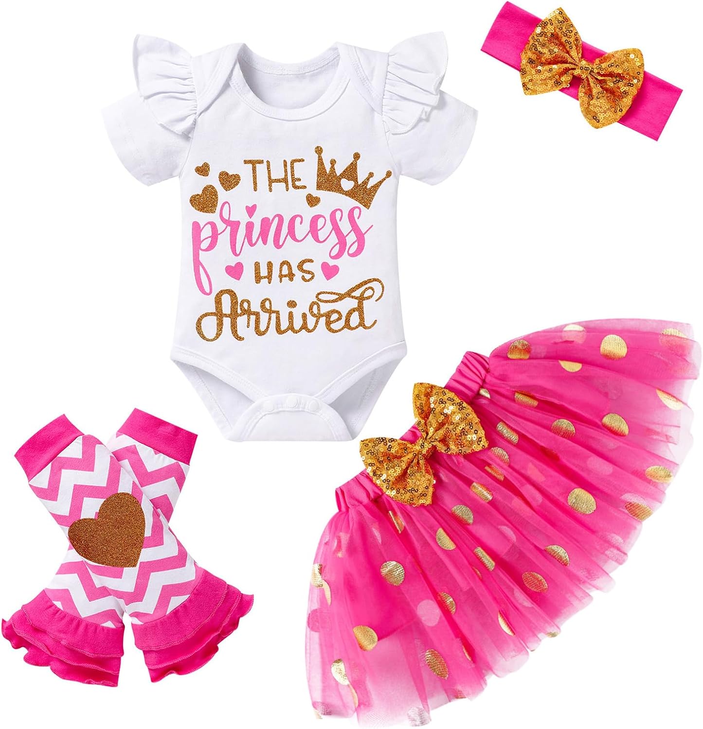 Newborn Baby Girl Outfits Infant Letter Print Romper+Tutu Skirt+Headband+Legging Warmer Coming Home Clothes Set Newborn Baby Girl Outfits Infant Letter Print Romper+Tutu Skirt+Headband+Legging Warmer Coming Home Clothes Set