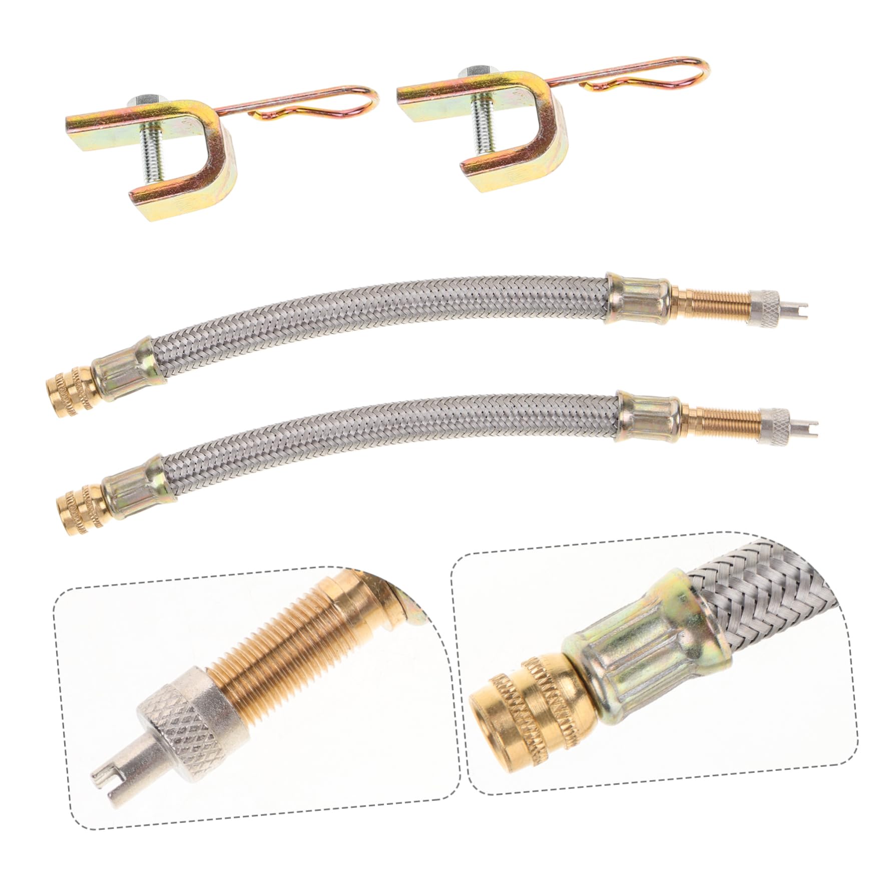 8pezzi Estensori Valvole Per Pneumatici Kit Prolunghe Per Valvole Inossidabile Per Auto e Facile Installazione