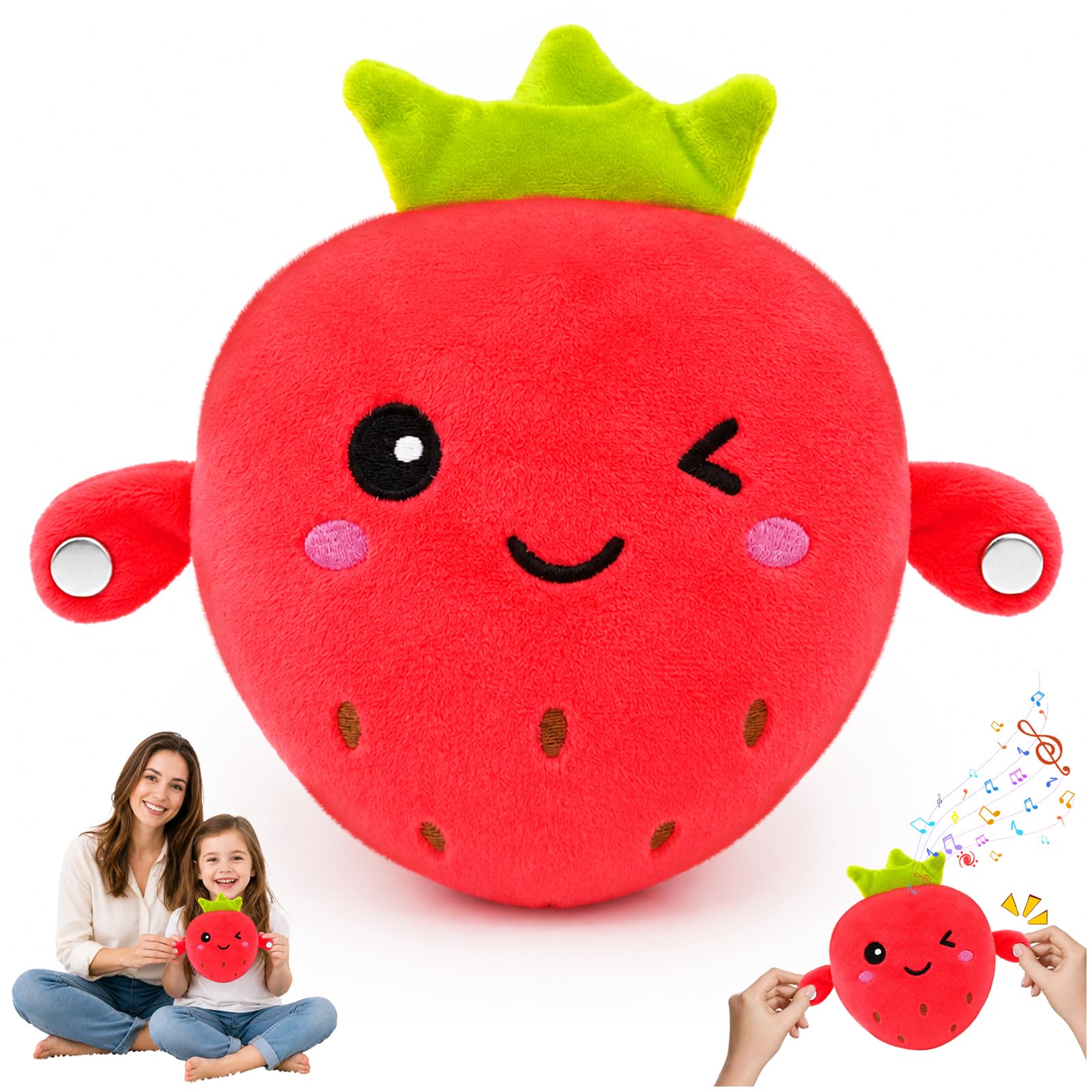 KutaKuta Interactive Music Plush Toy,Sensor Musical Stuffed Fruit Toy