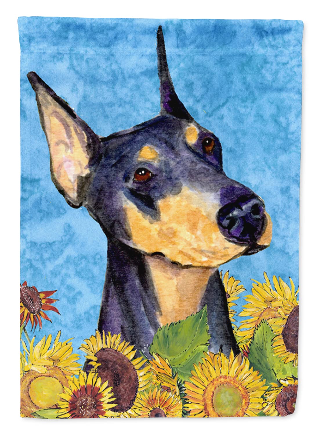 Drapeau Doberman de jardin résistant aux UV et intempéries multicolore