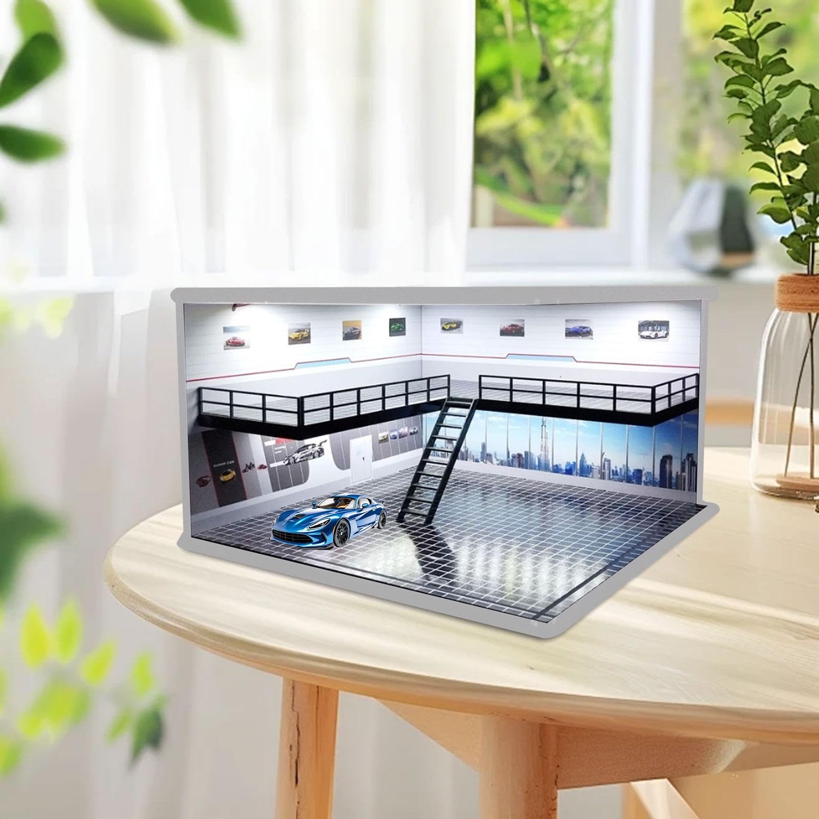 Vitrine für Modellautos Im Maßstab 1:64, Aufbewahrungsbox für Modellautos, Stadt Stilvoll