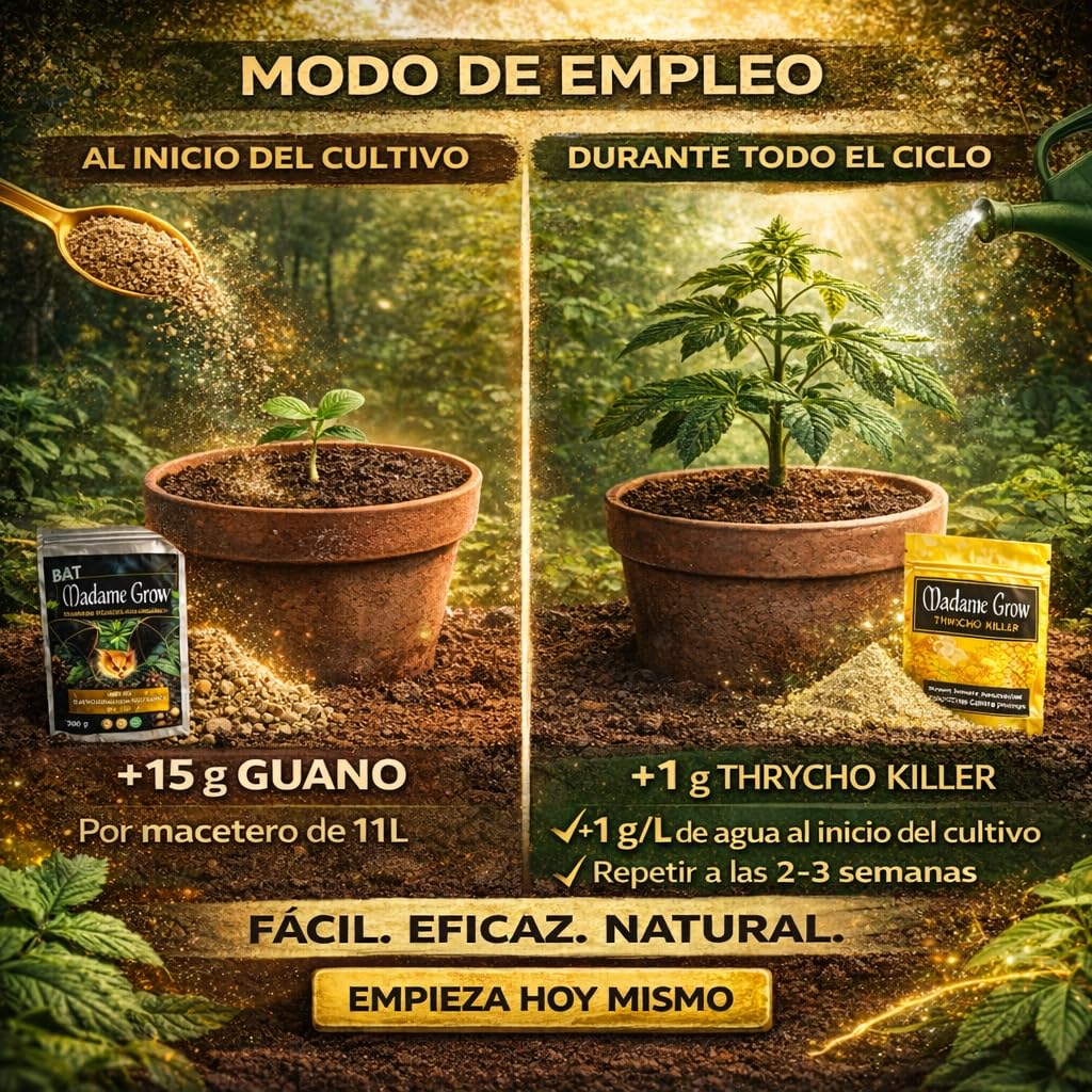 Kit d’Entretien Organique pour Plantes – Guano de Chauve-Souris 500g + Micro-organismes | Fertilisant Naturel pour Substrat, Racines et Vitalité | Jardin, Potager, Intérieur et Extérieur