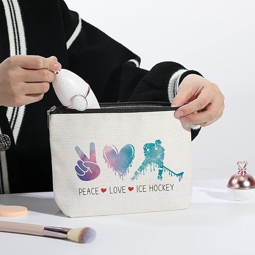 Miniatura 7 de Bolsa de regalo inspirador para mujer, regalo de cumpleaños para entrenador, mejor amiga, hermana, hija, bolsa de maquillaje, Hockey