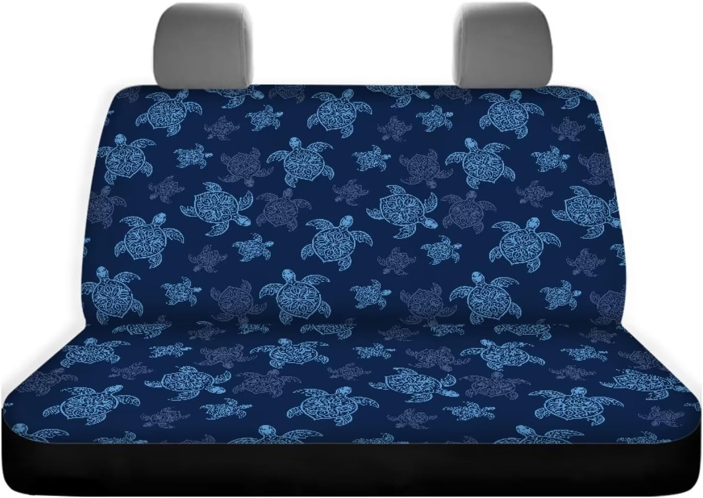 Blue Sea Turtle Rear Bench Car Seat Cover Car Seat Cover Cloth Dustproof Durable Back Seat Cover for Dogs and Kids Universal Fit Trucks, SUV, Sedan