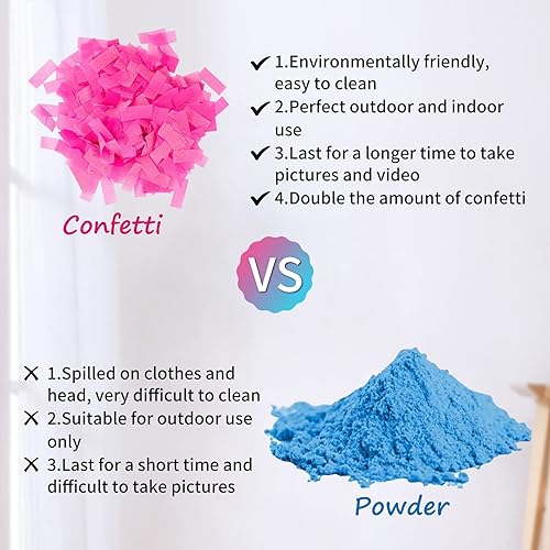 Miniatura 4 de Cañón de confeti de revelación de género, 4 azules para niños, decoraciones de revelación de género, juego de fiesta de ideas de revelación de