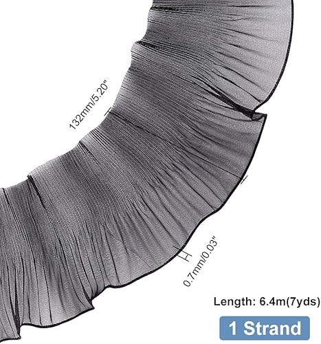 Miniatura 7 de PH PandaHall 7 yardas de tela de tul de organza retro para árbol de Navidad, vestido de boda, maquillaje, espectáculo, disfraz, cortina, mantel para