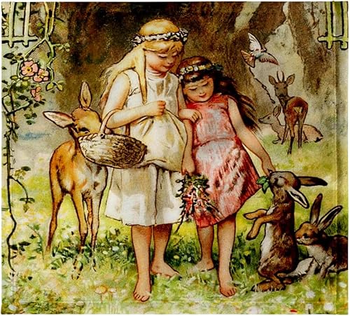 Miniatura 7 de Toalla de baño de mano para piscina de 22 x 30 pulgadas, Vogel - Blancanieves y rojo rosa VintageChest - Cuentos de hadas