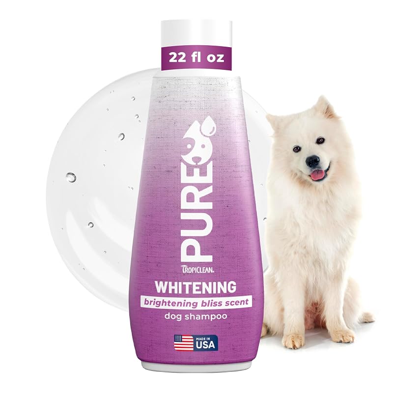 Shampoo para Cães TropiClean Pure Brightening Bliss com Spirulina e Vitamina E, 660 mL