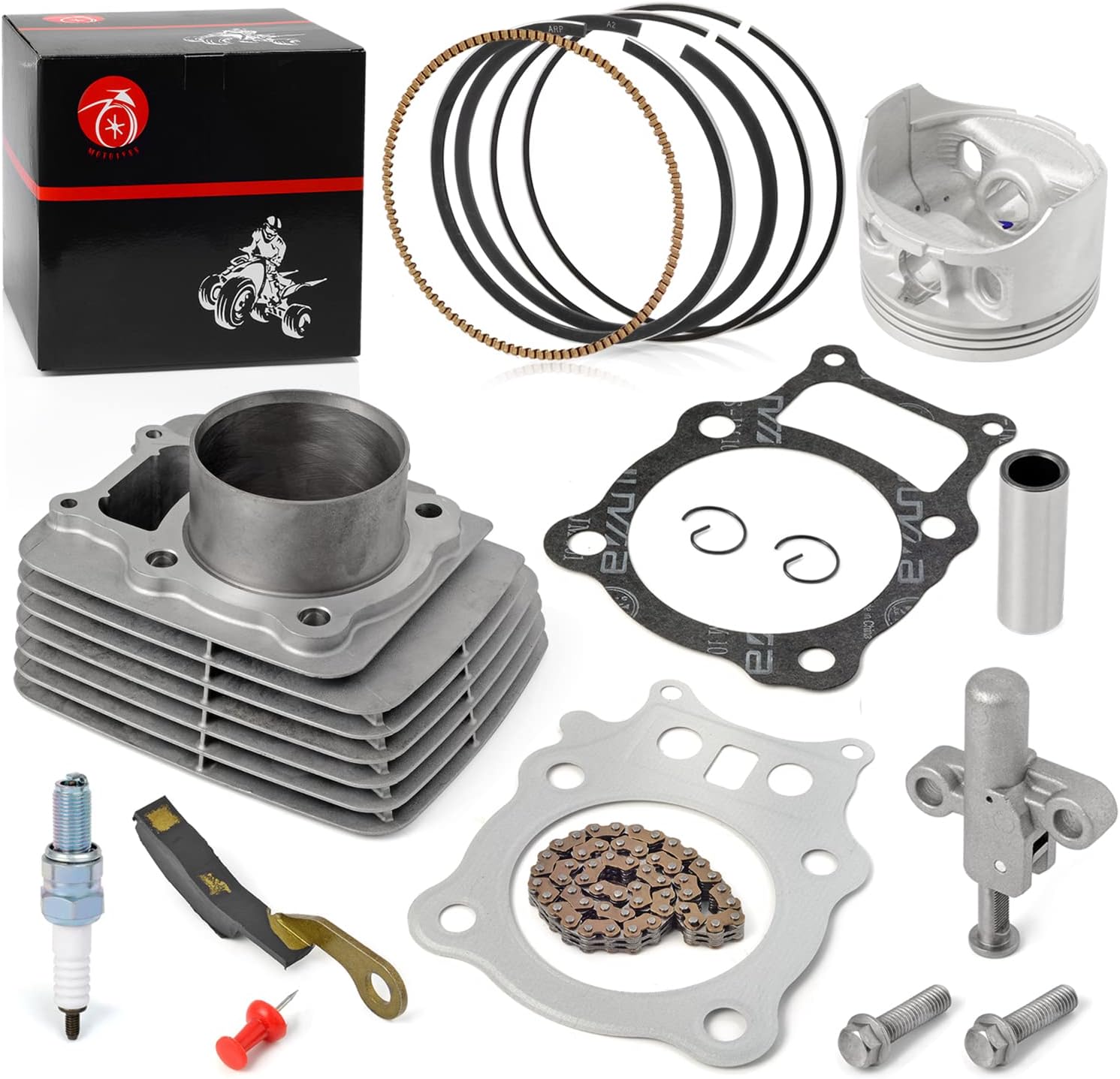 Top End Kit Cylinder Piston + Rings + Timing Chain + Tensioner + Tensioner Arm For HONDA 350ES 350S Rancher 350 TRX350 TE/TM/FE/FM 2000-2006