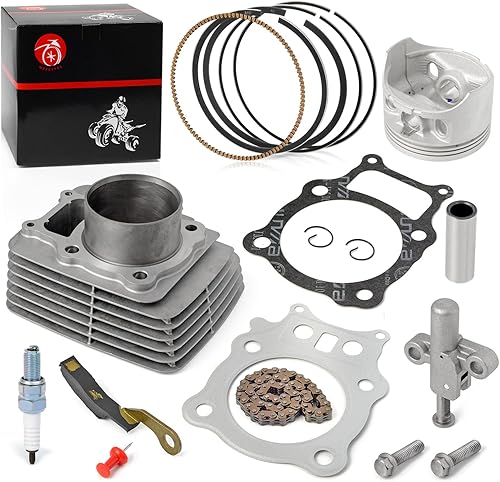 Miniatura 4 de Kit de pistón de cilindro + anillos + cadena de distribución + tensor + brazo tensor para Honda 350ES 350S Rancher 350 TRX350 TE/TM/FE/FM 2000-2006