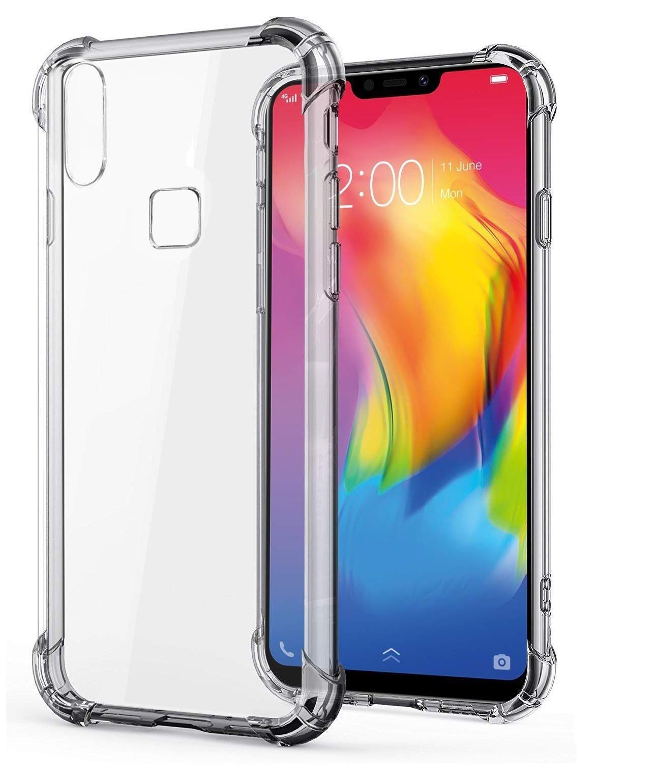 JGD PRODUCTS Bumper Case for Vivo V9 (Silica Gel|Transparent, White) (B07S7FXKY6) Amazon Price History, Amazon Price Tracker