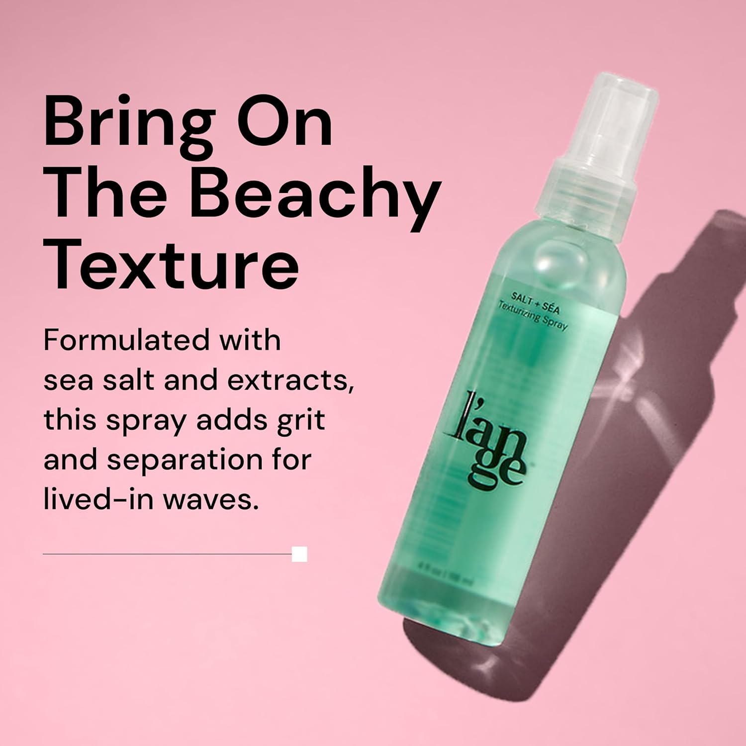 L’ANGE HAIR Sea Salt Texturizing Spray For Effortless Beachy Waves & Volume | Mineral-infused Sea Salt Hair Spray For Touchable Hold & Long-lasting Shine | Fresh, Lightly Tropical Scent | 4 Fl Oz