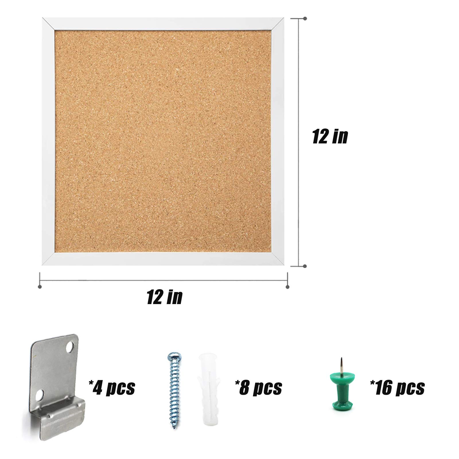 Korktafeln Für Die Wand – 6 Stück, Je 30,5 X 30,5 Cm & 1,27 Cm Dick, Mit Reißzwecken & Klebepad, Pinnwand Für Büro & Zuhause