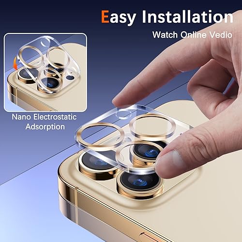 Miniatura 315 de UniqueMe [Paquete de 3 protectores de lente de cámara compatibles con iPhone 14 Pro Max/iPhone 14 Pro, vidrio templado, [compatible con fundas]