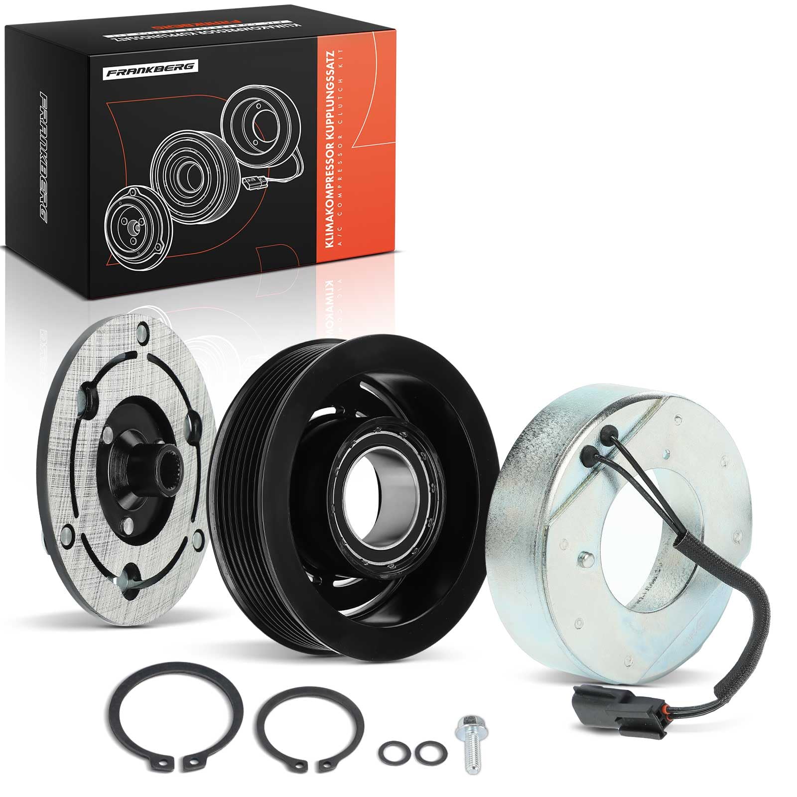 Frankberg 1x Klimakupplung Kompatibel mit Qashqai +2 I J10 JJ10E NJ10 X-Trail T31 Grand Scénic II JM0/1 Megan.e II BM0/1 CM0/1 Scénic III JZ0/1 Replace# 8200855146