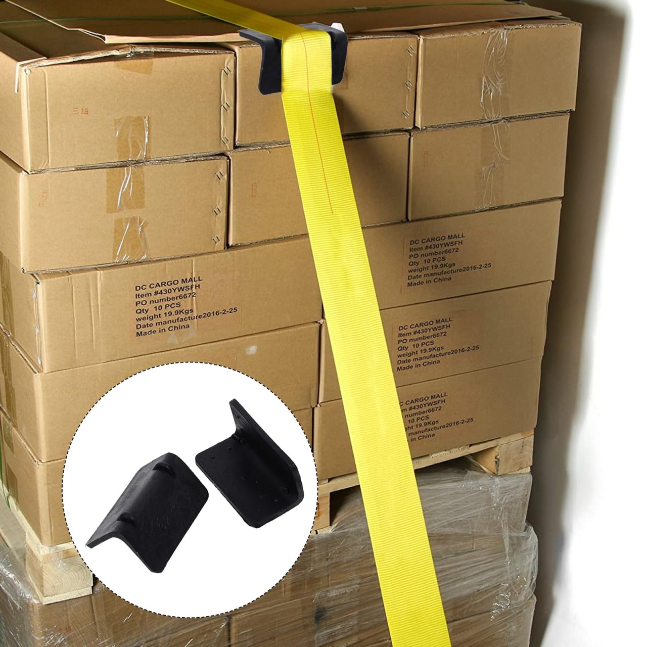 Housoutil Protezione Angolare in Plastica Per Imballaggio 100 Pz Guardia D'Angolo 2.2 Pollici Per Reggette Protezioni Per Bordi Carico E Pallet Accessori Per Spedizione E Fissaggio Sicuro