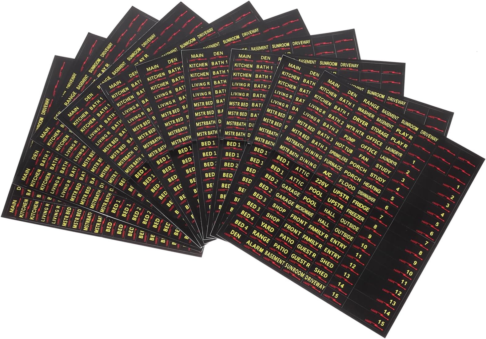 FOYTOKI 10 Sheets Electrical Box Label Sticker Labels Circuit Breaker Decal Electric Panel Label Electric Panel Supplies Paper