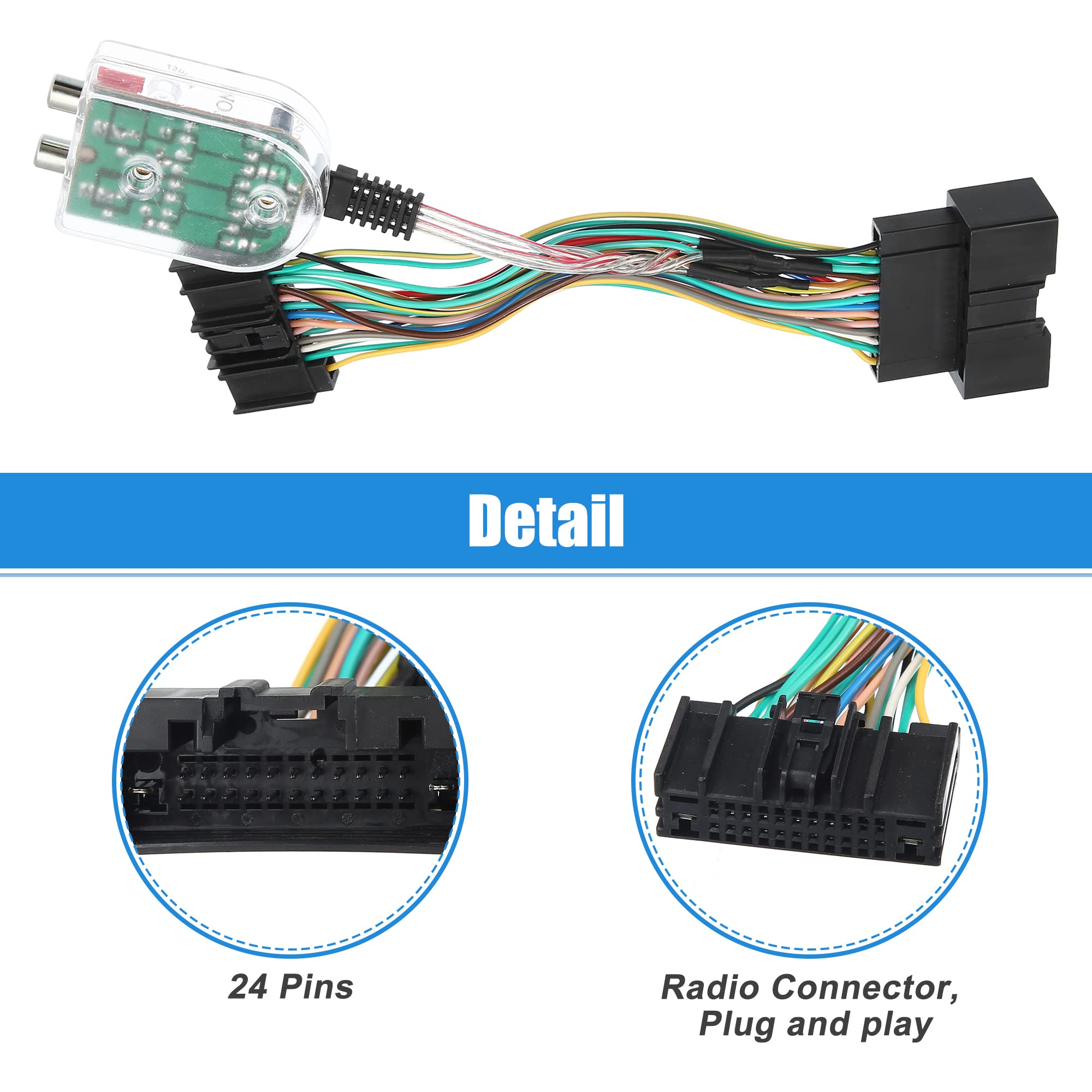 A ABSOPRO 1 Set Aggiunta Subwoofer Amplificatore Collegamento Diretto Cablaggio per Ford 70-5524