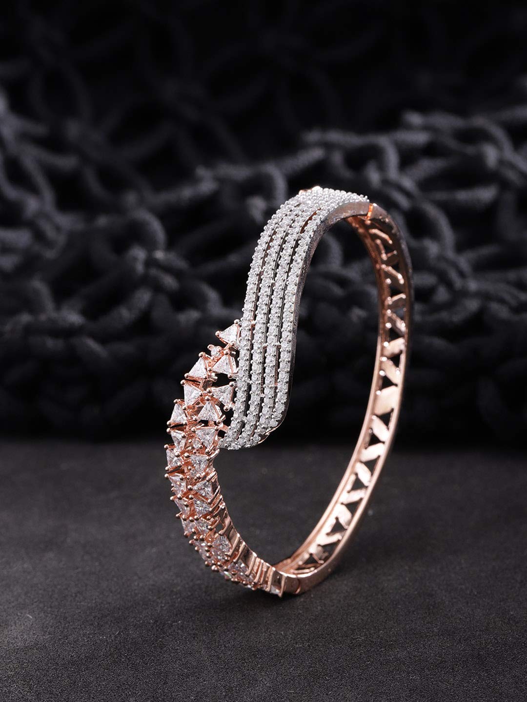 Love Bound Bracelet for Bangle-Style Geometric Interlock Closure