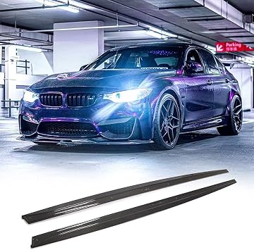 Real Carbon Fiber Side Skirts for BMW 3 Series F80 M3 2014-2019 Under Door Rocker Panels Valance Extension Lip Factory Outlet