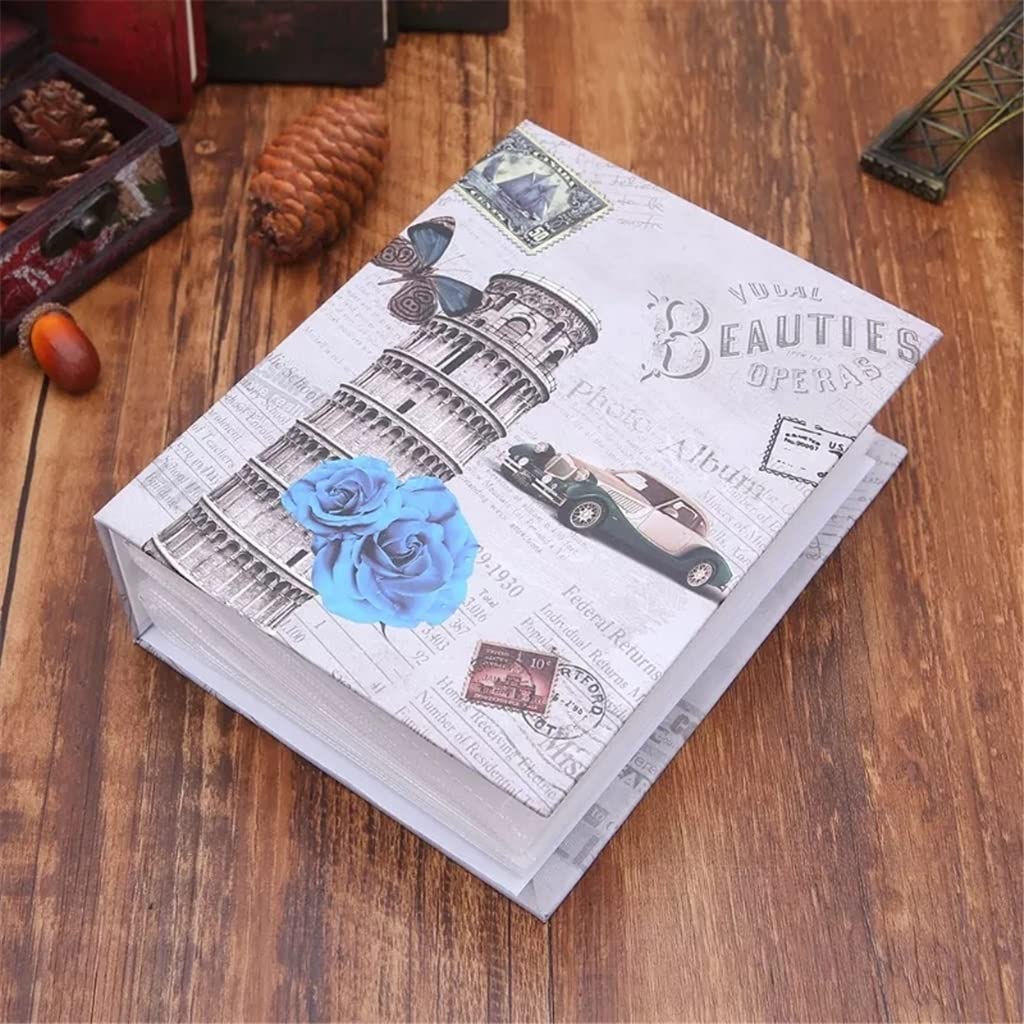 Álbum de Fotos, 100 Fotos, álbum de Fotos con Bolsillos, Libro de Fotos intersticiales, Estuche de Memoria para niños (Plata)