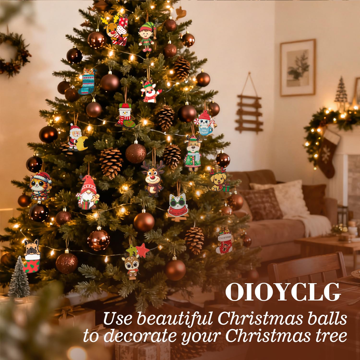 Lot de 101 boules de Noël
