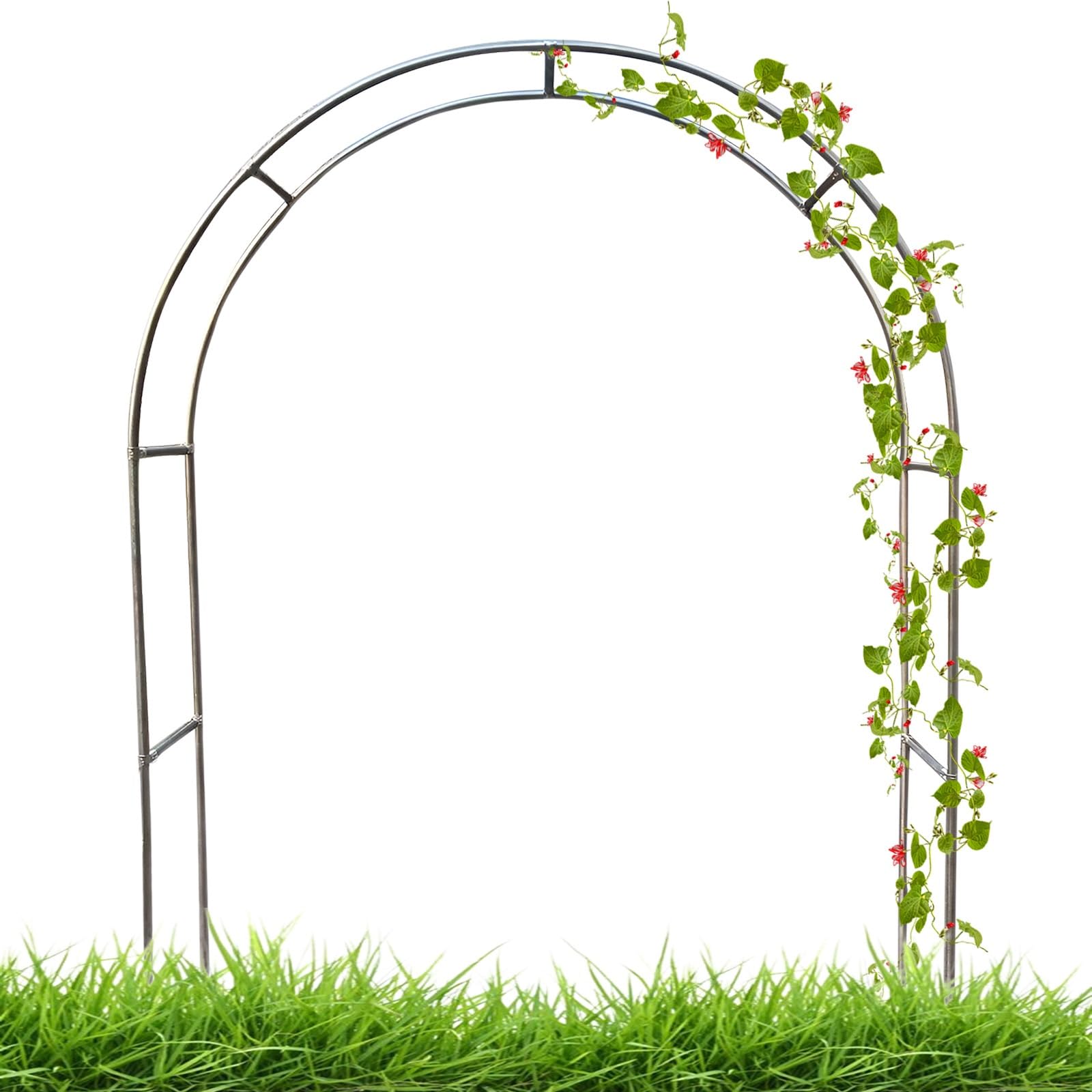 Stahlrahmen, Gartenbogen, Rankgitter, 1,5 m hoch, für den Außenbereich, Metallbogen für Kletterpflanzen, Hochzeitsdekoration, schwarz, Outdoor-Gartendekorationen für Hinterhof, Terrasse, Rasen,