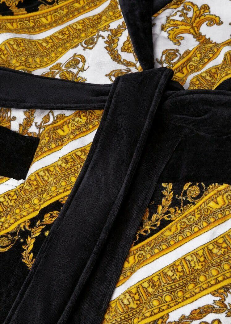 Versace I Love Baroque Dressing Gown XXL Black Gold : Amazon.com.be: Fashion