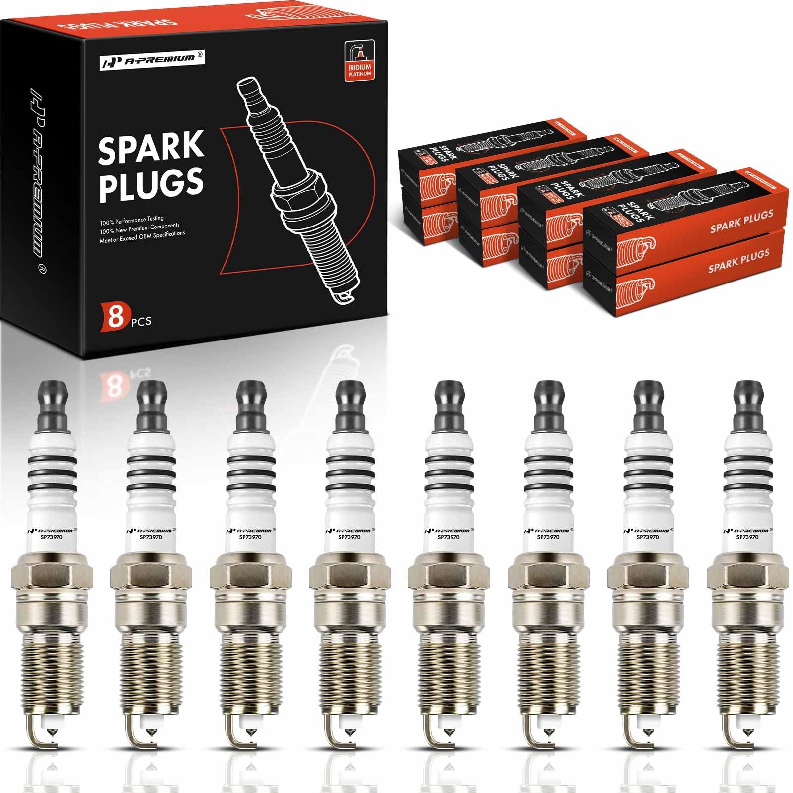A-Premium 7397 Iridium Platinum Spark Plugs 8 Pack
