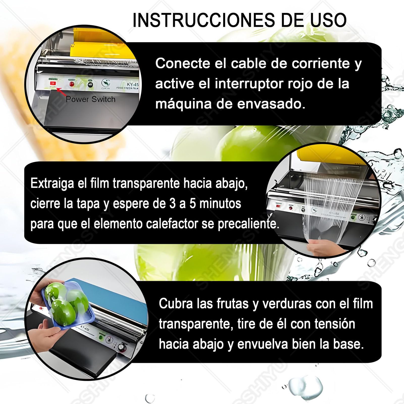 Máquina Envolvedora Manual para Envasado de Alimentos